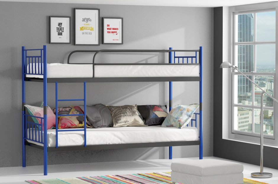Двухъярусная кровать металлическая "Барселона Твист"