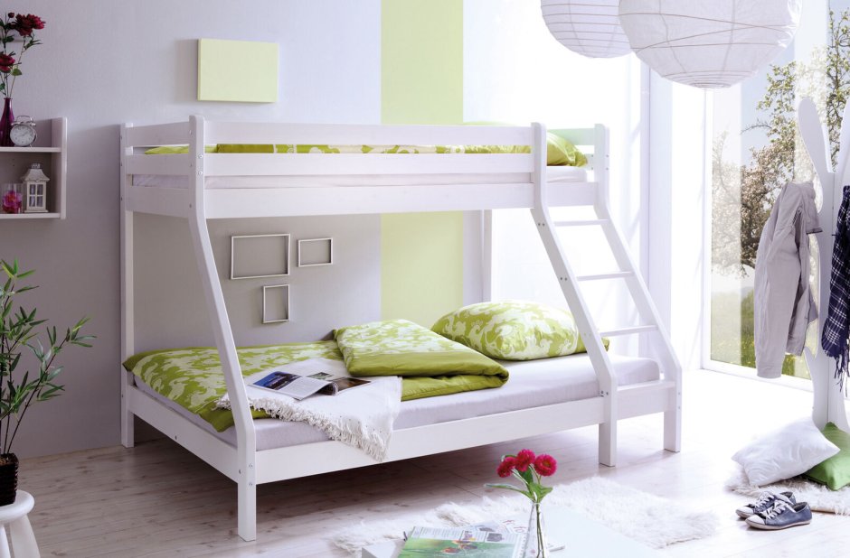 Кровати двухъярусные металлические детские