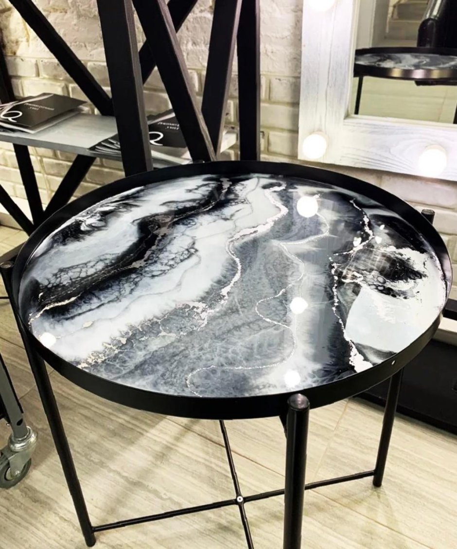 Слэб из дуба с эпоксидной смолой 1000 на 600