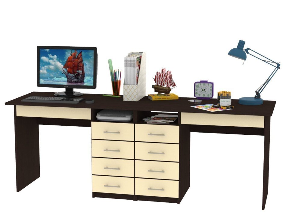 Двойной письменный стол