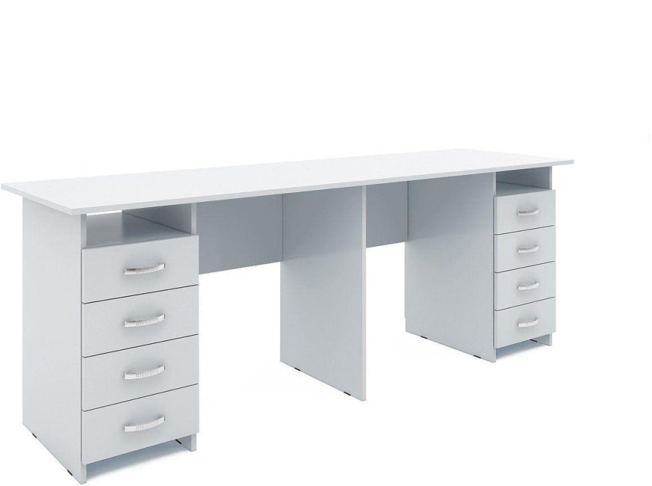 Стол письменный для двоих Тандем-3 белый