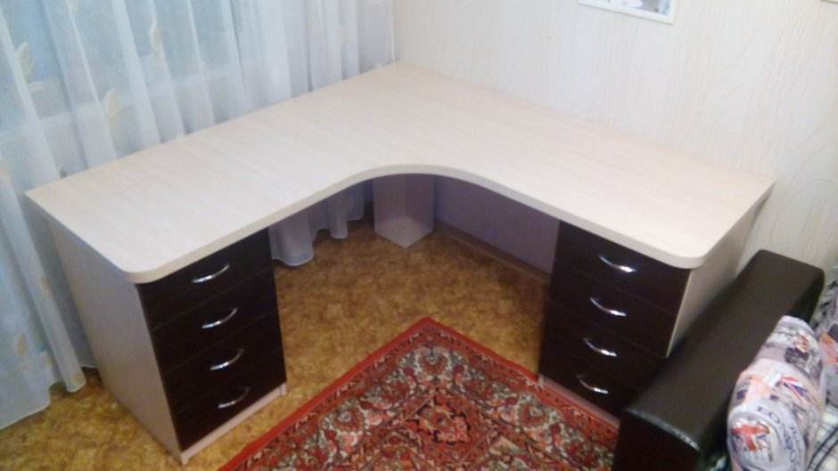 Стол компьютерный угловой ск159 двухтумбовый