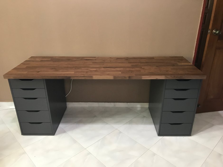 Стол Алекс икеа с 2 тумбами