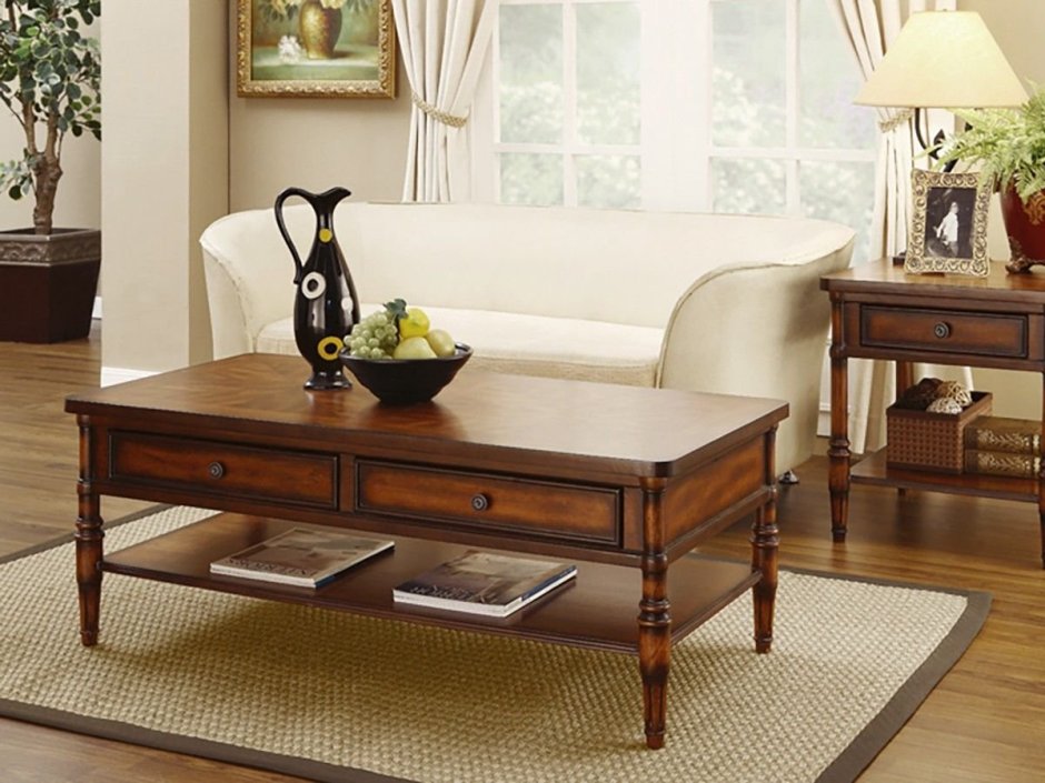 Дизайнерский стол журнальный стиль классика