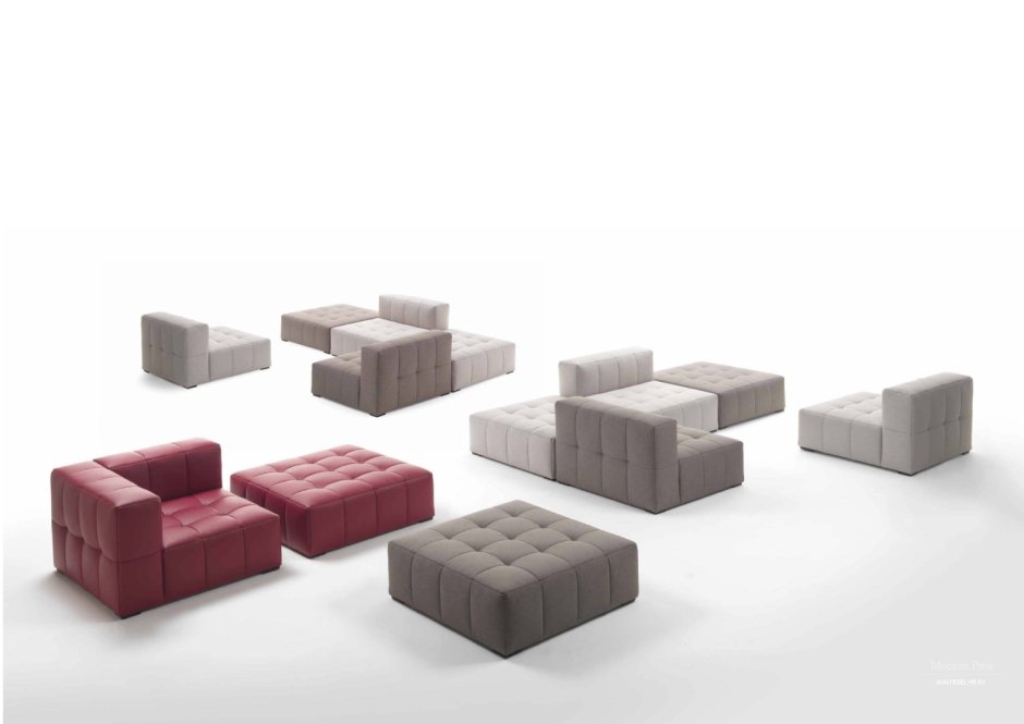 Диван из пуфиков модульный