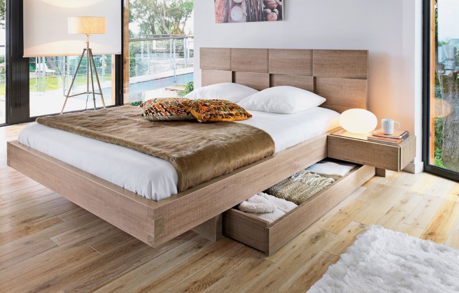 Двуспальная кровать в стиле Минимализм