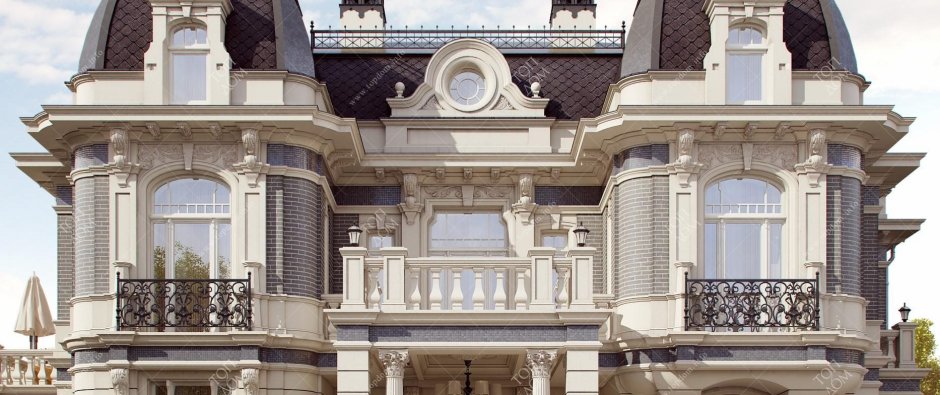 Элементы фасада здания в архитектуре в классическом стиле
