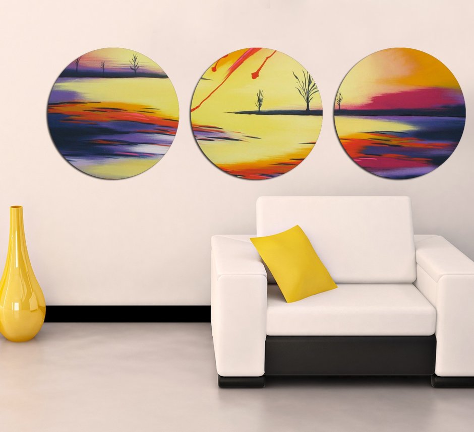 Круглые картины для интерьера