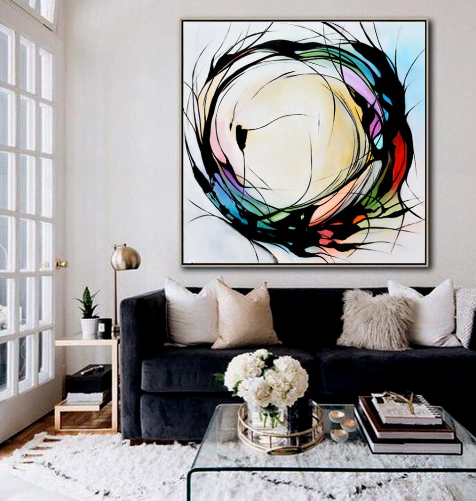 Круглые интерьерные картины