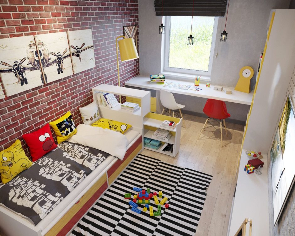 Маленькая детская комната в стиле лофт