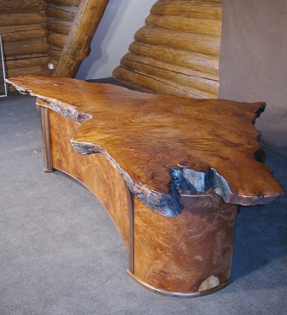 Консоль из необрезной доски