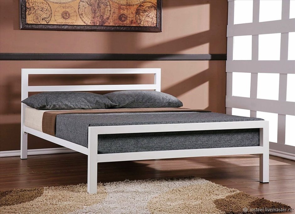 Металлическая кровать в стиле лофт