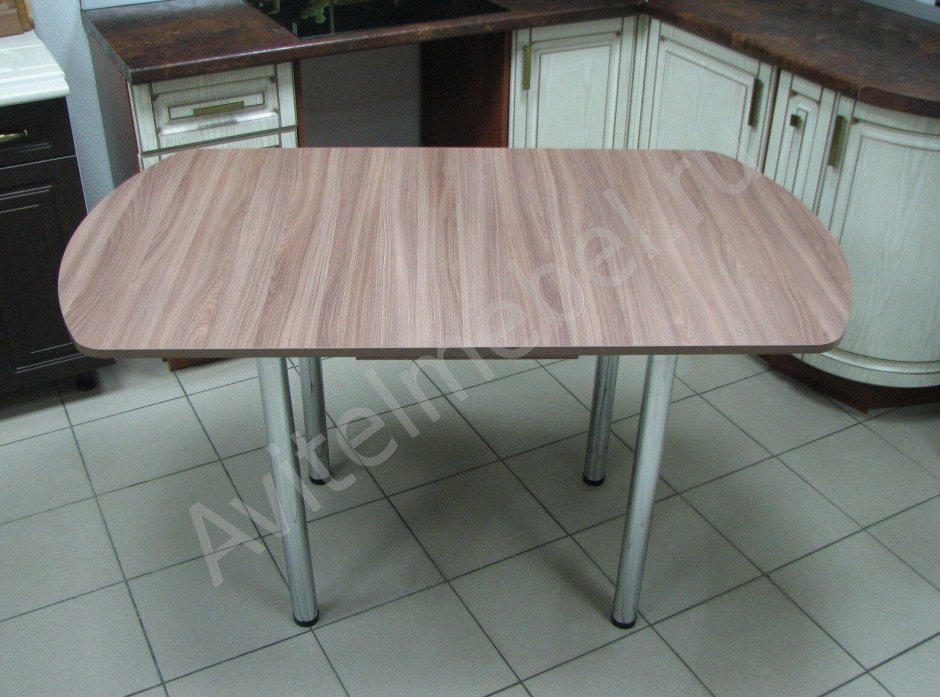 Стол обеденный Люкс 750х1100мм выбеленная береза/шимо светлый