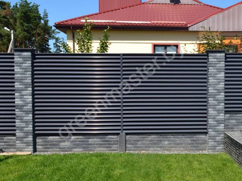 Забор серый графит