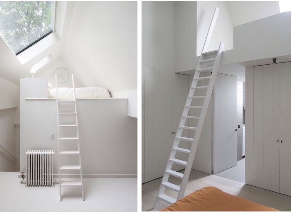 Откидная лестница от стены