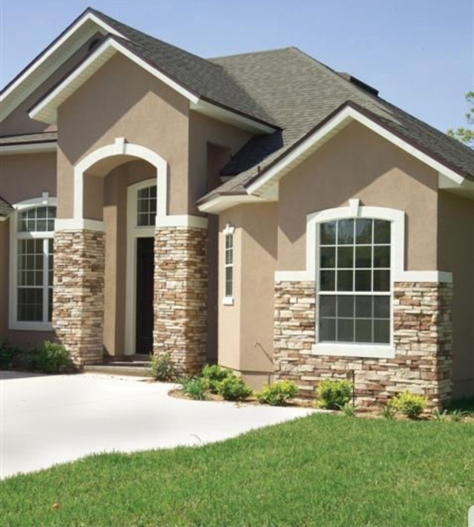 Одноэтажный дом отделка фасада