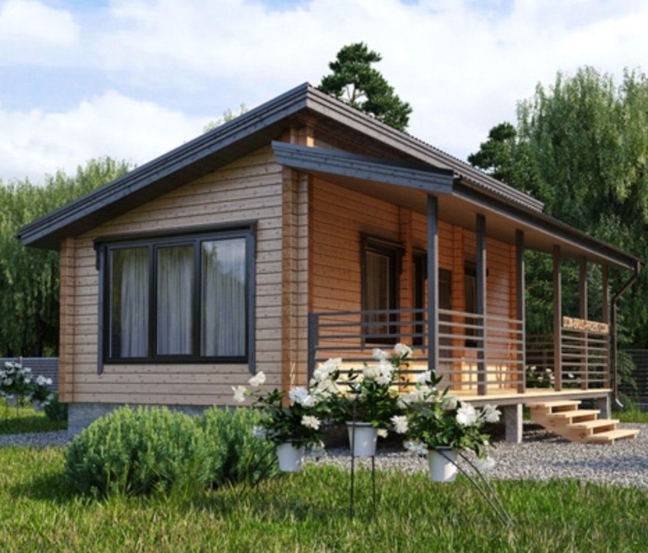 Одно этажный дом с баннй