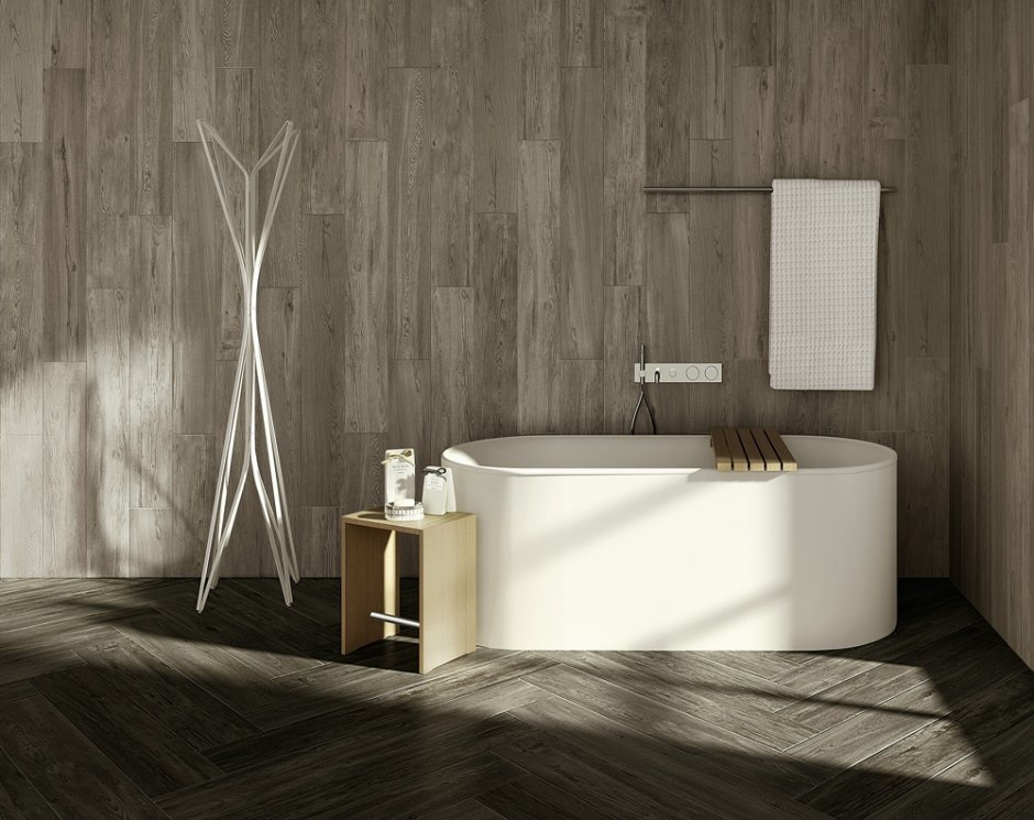 Ламинат на стену в ванную