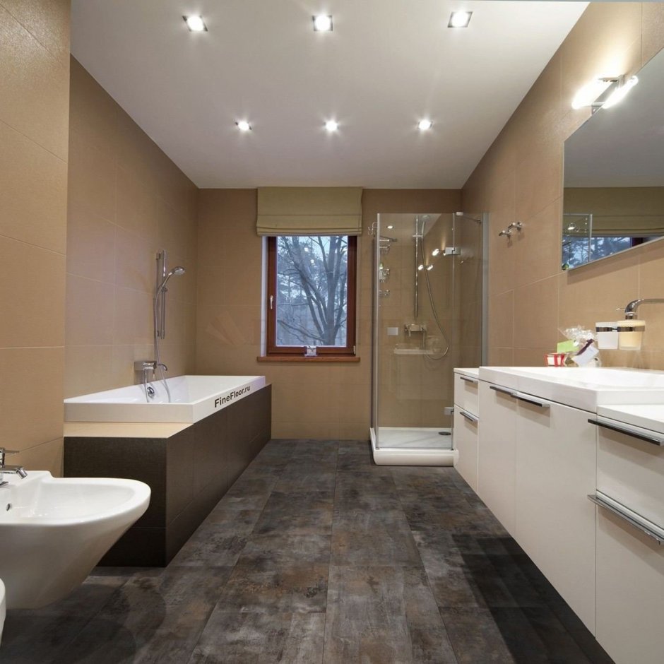 Ванная с окном в частном