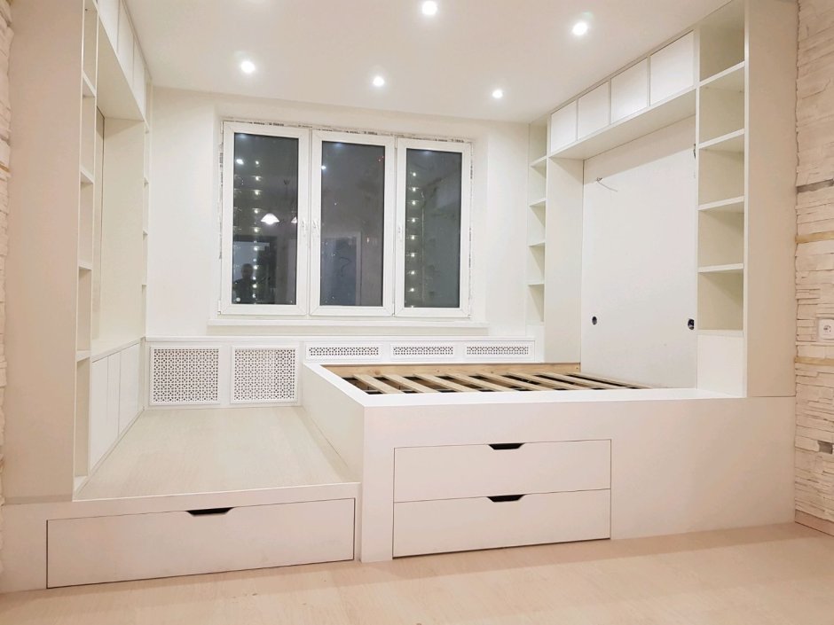 Подиум с выдвижной кроватью