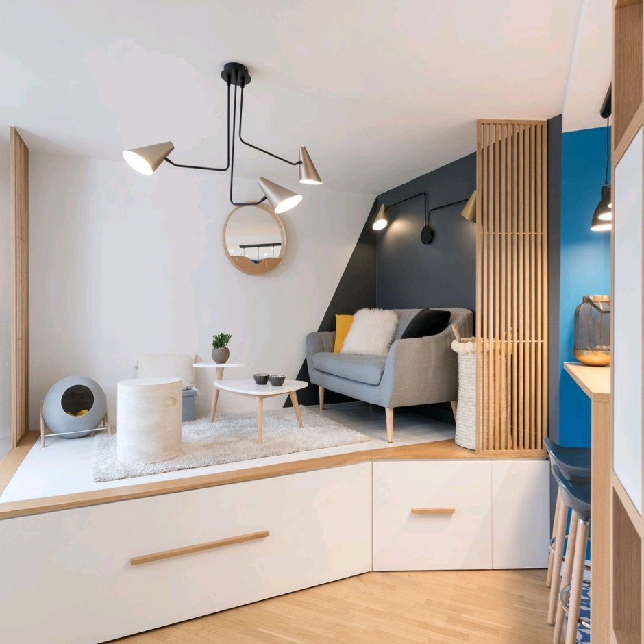 Кровать на подиуме в фотостудиях