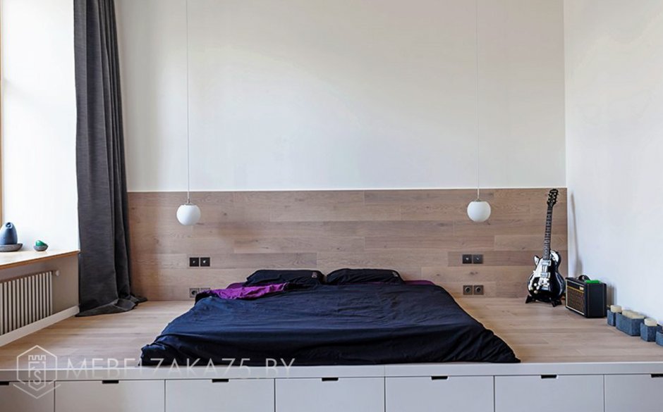 Кровать экостиль