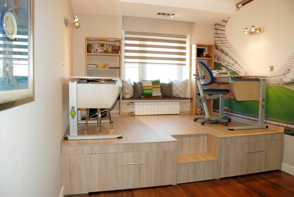 Кровать подиум угловая