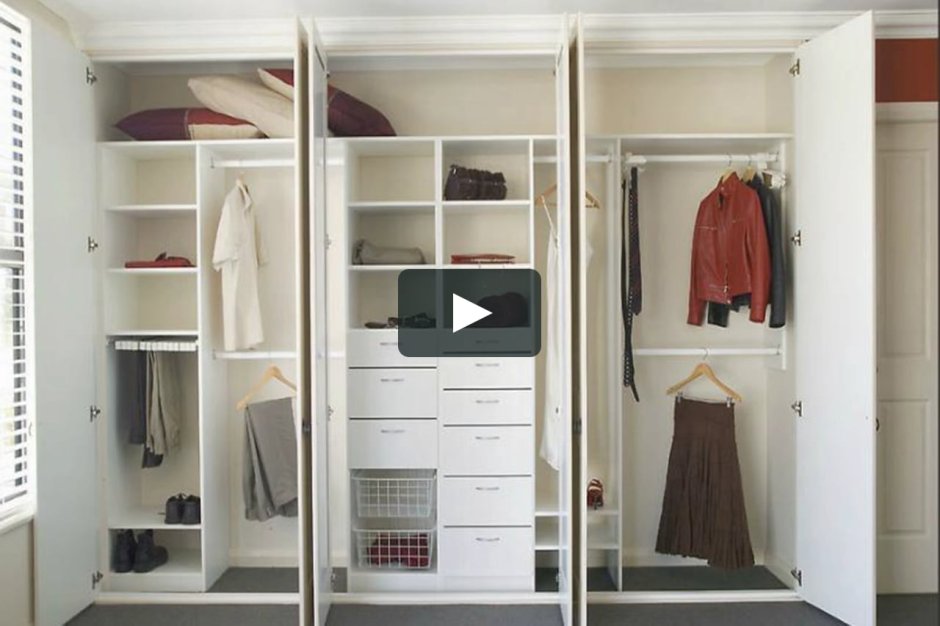 Наполнение шкафа с распашными дверями