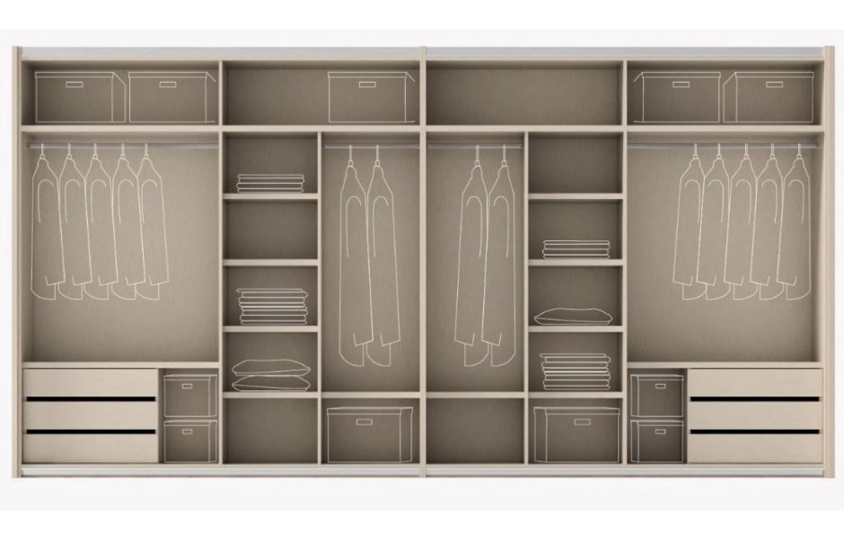 Шкаф в прихожую наполнение 3 метра