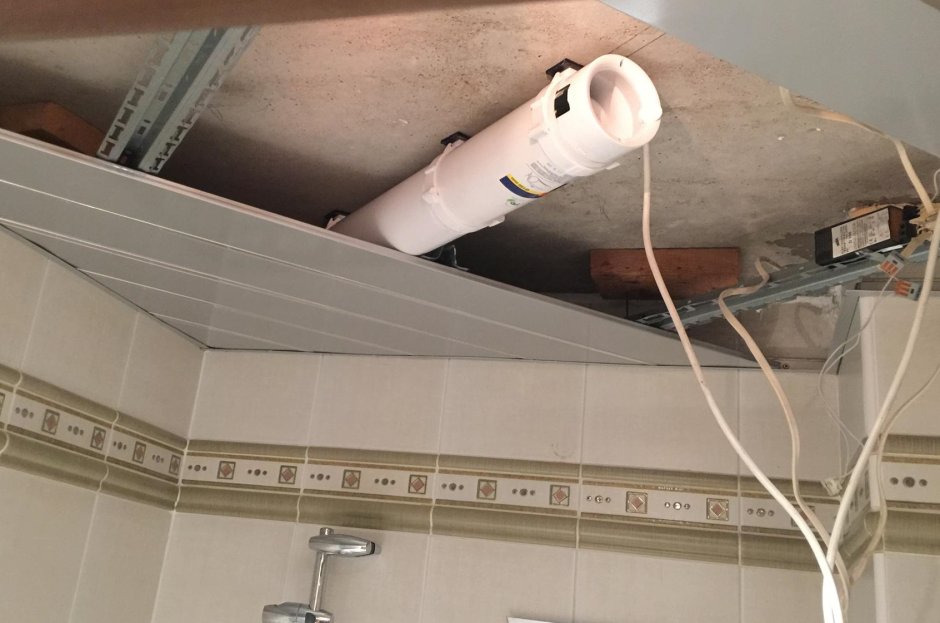 Вытяжка из душа и туалета канальный вентилятор