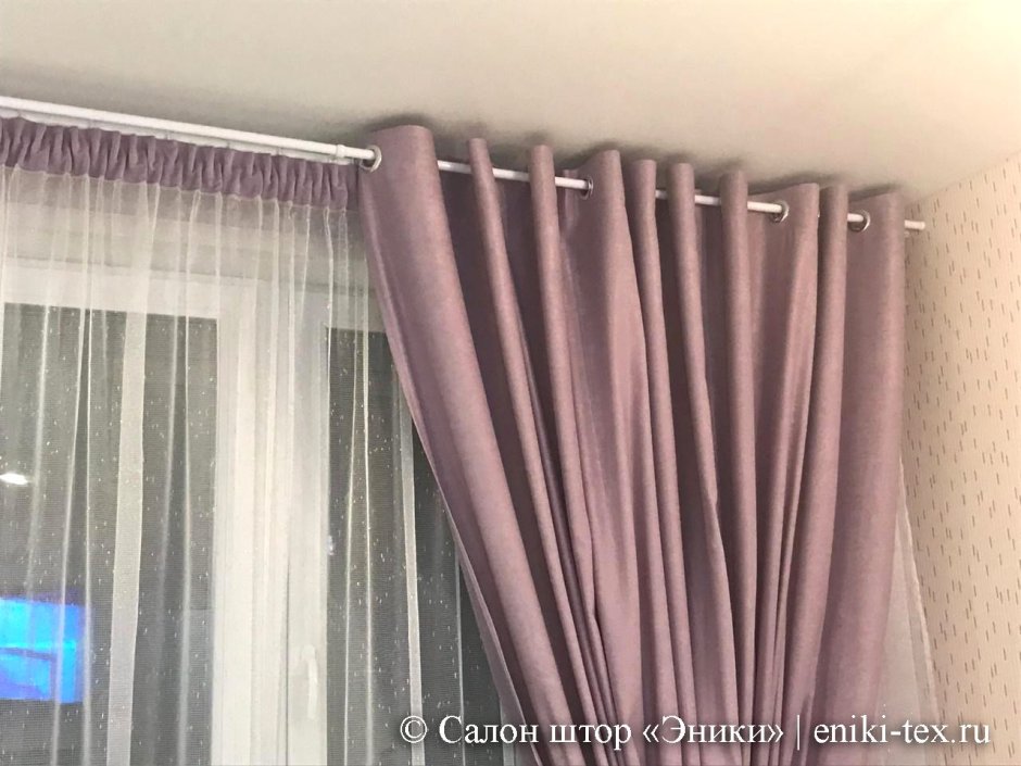 Гардина для штор с люверсами и тюля