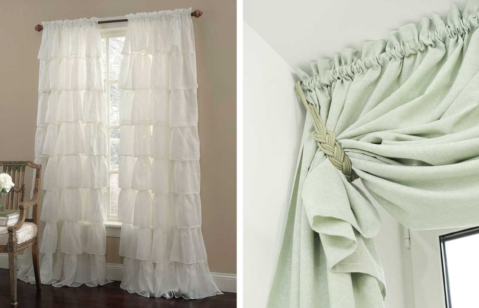 Тюль на карнизе в зал