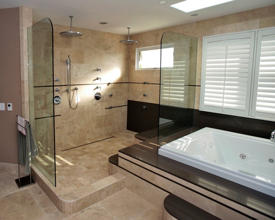 Душевая кабина в ровень с полом