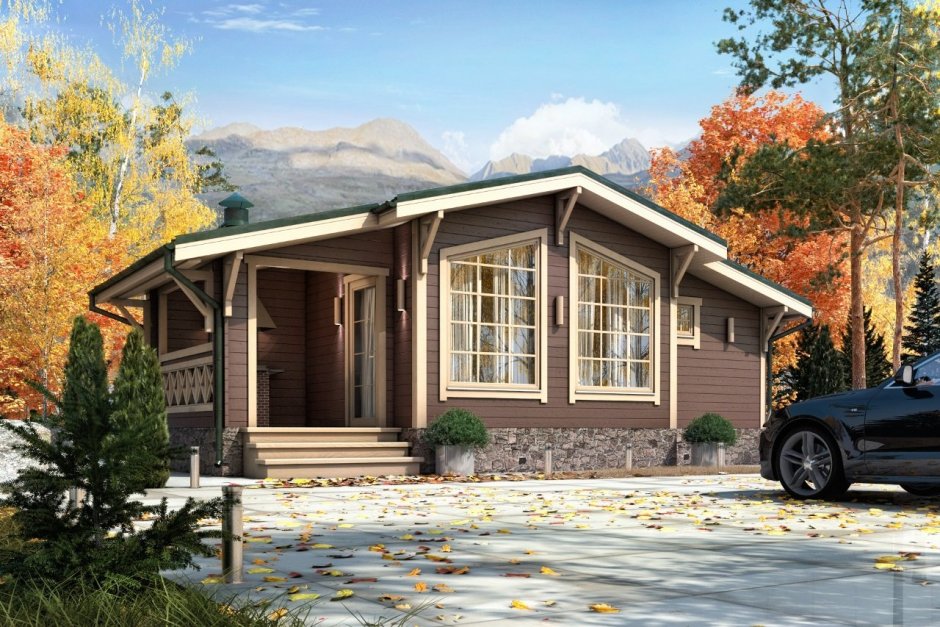 Небольшой дом Шале одноэтажный