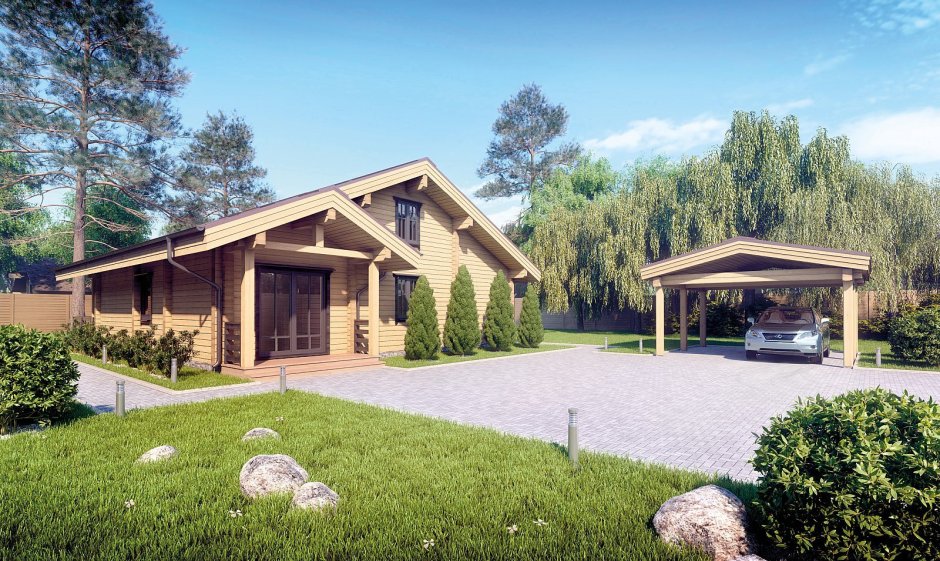 Проект дома Дунай из клееного бруса