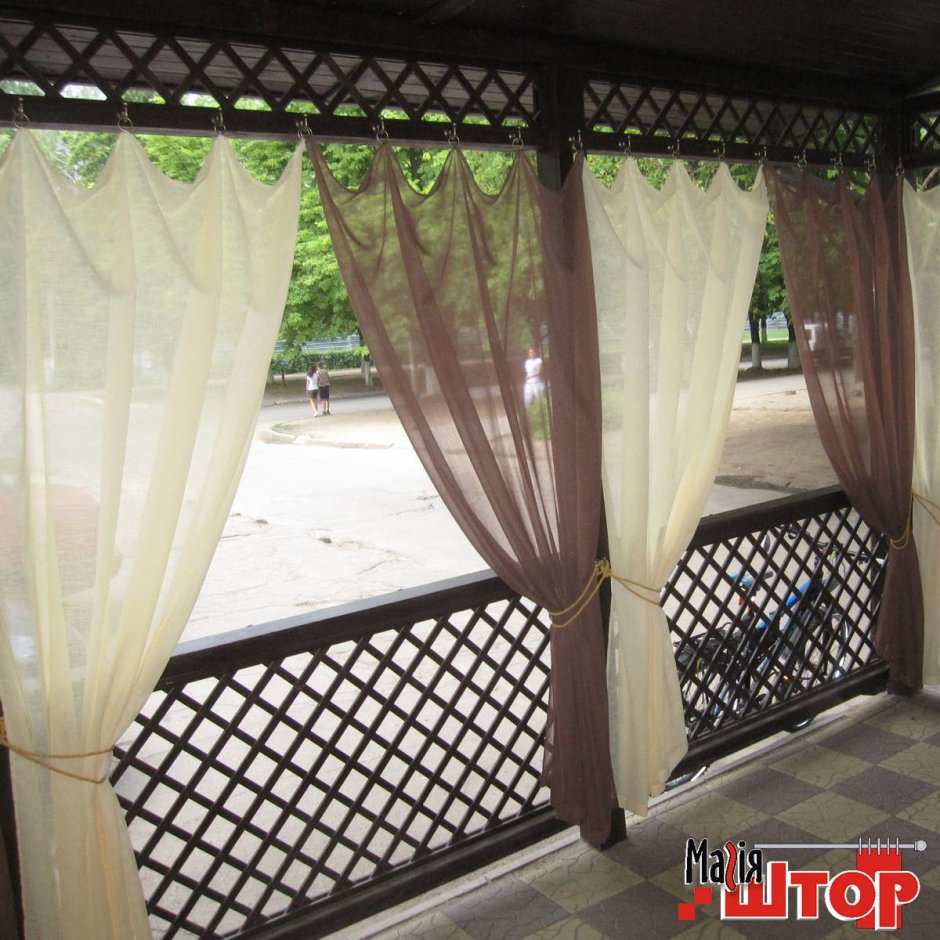 Тюль в беседку