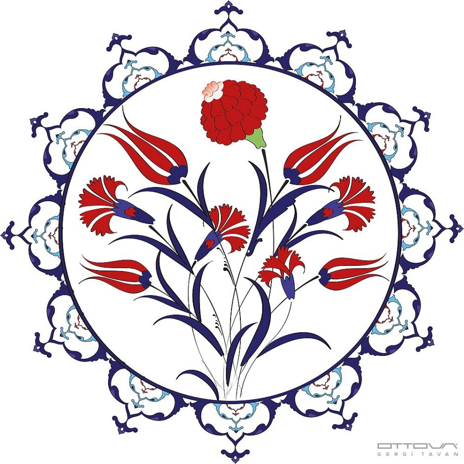 Декоративный узор в круге