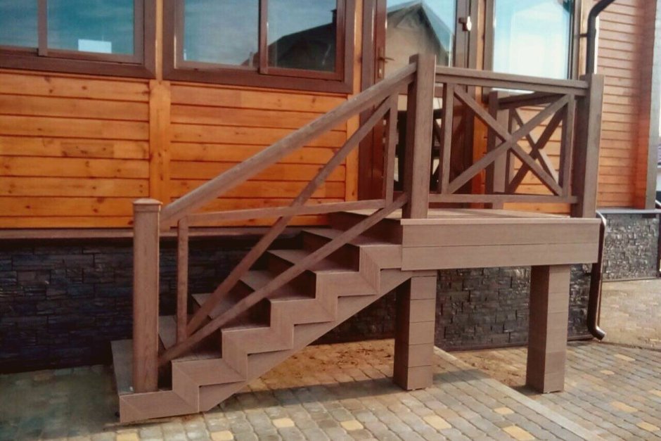 Ограждение террасы из реек