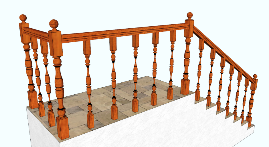 Временные перила для лестницы