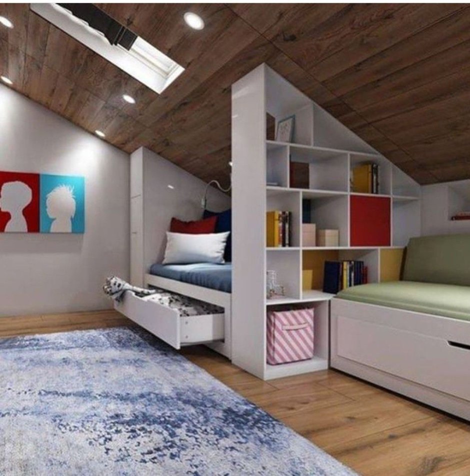 Мансардная комната для подростка