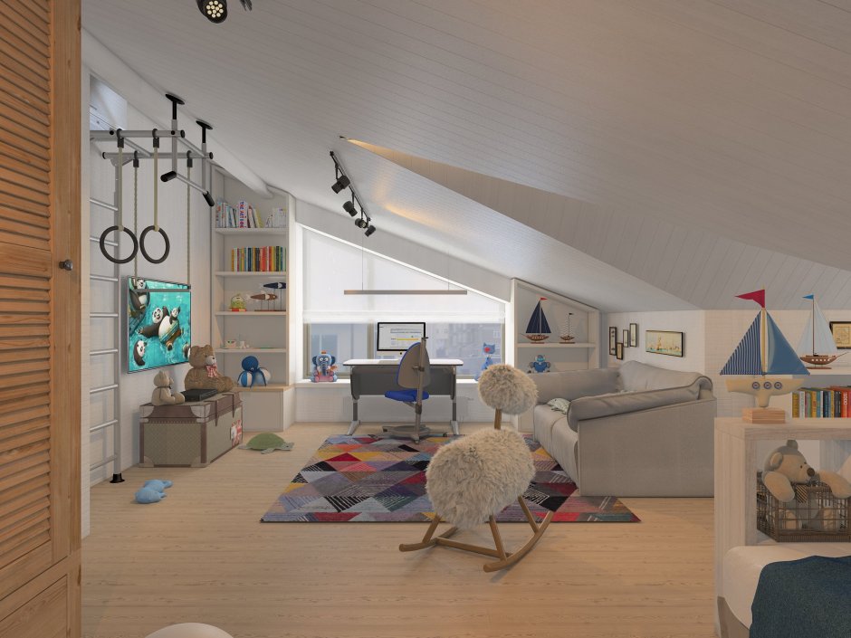 Художественная мастерская в мансарде