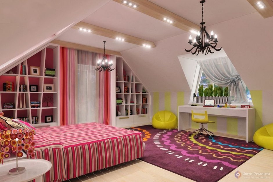 Комната для девочки в коттедже