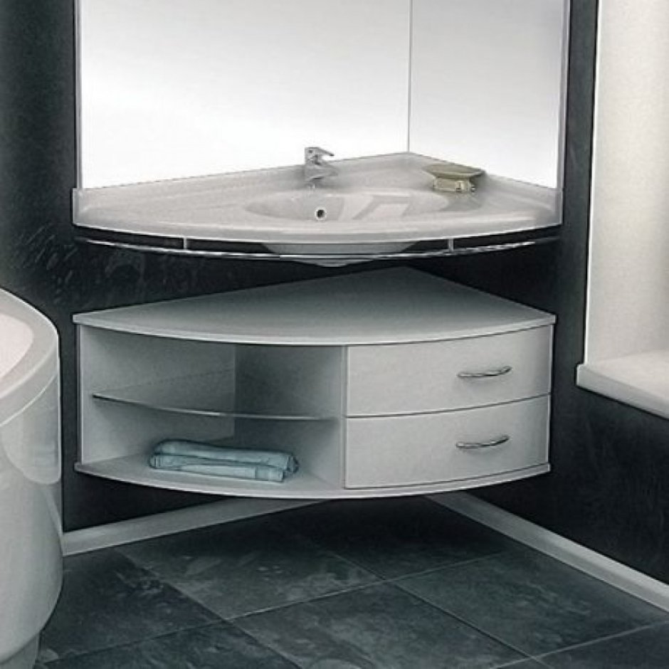 Тумба с раковиной Aquanet Корнер