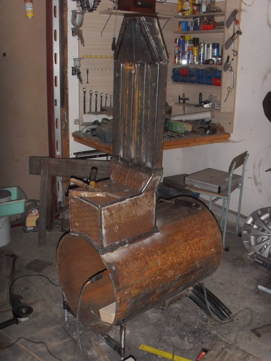 Печь из трубы 325 для гаража