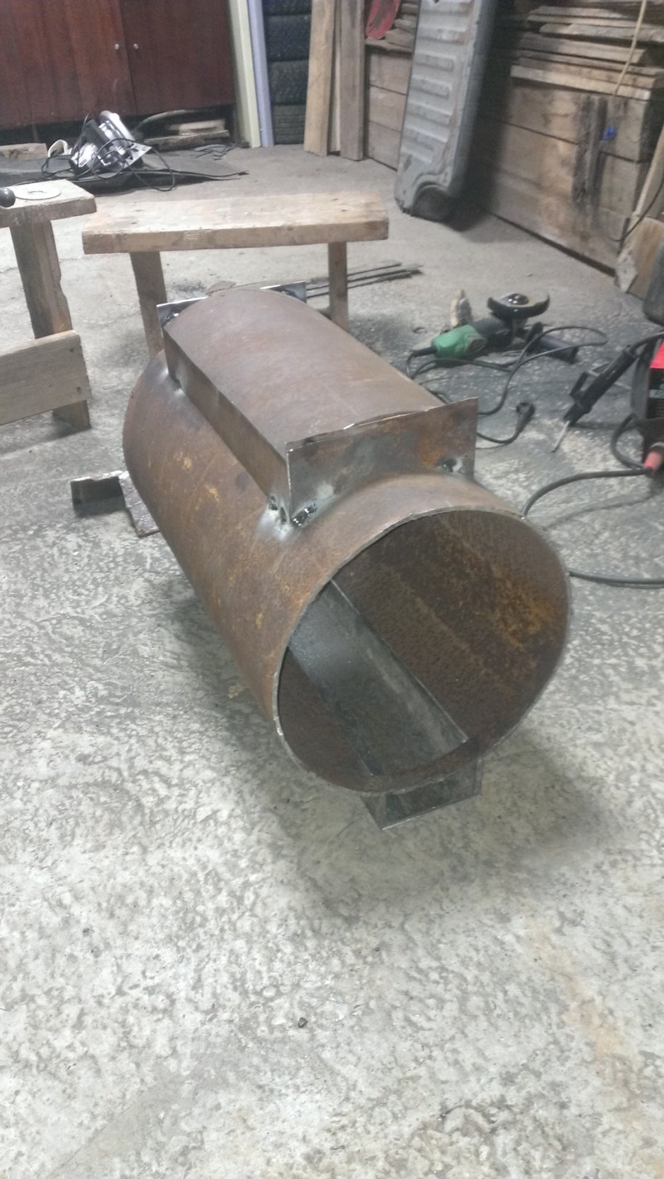 Печь буржуйка из трубы 530