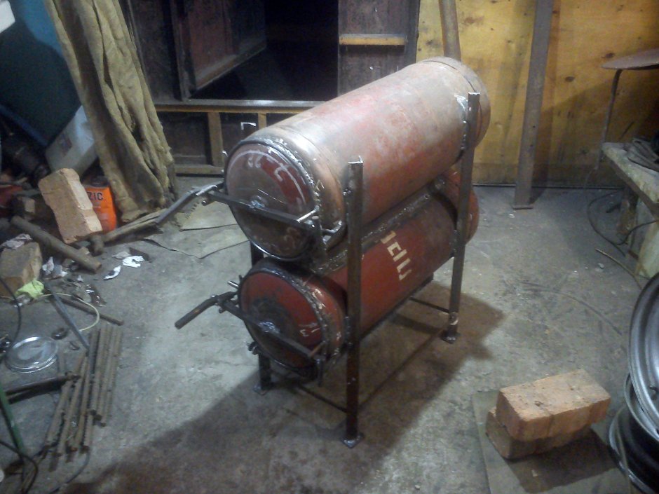 Печка из газового баллона своими руками чертежи