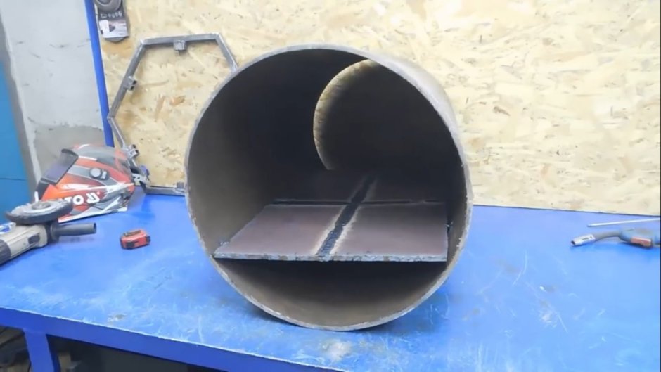 Печка из трубы в гараж