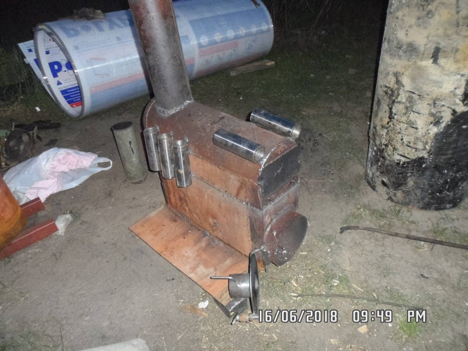 Печь буржуйка своими руками из трубы 400 мм