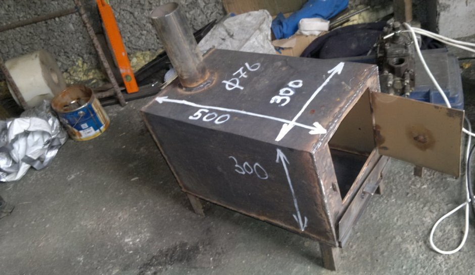 Печь (теплогенератор) дровяная стальная ТДС-10