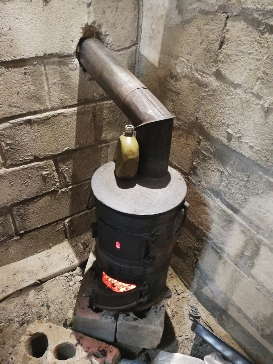 Печь буржуйка из трубы 530 мм